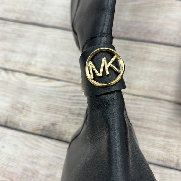 Michael Kors Black and Gold Boots Size 7.5 - Picture 2 of 12